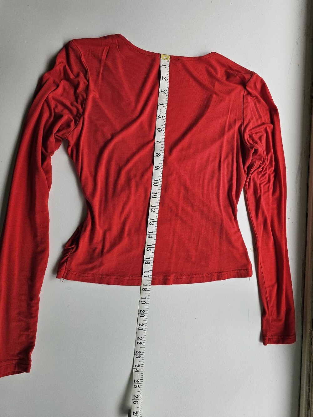 VETIOR Deep V Neck Long Sleeve Faux Wrap Crop Top - Women's Size Medium - Picture 8 of 10